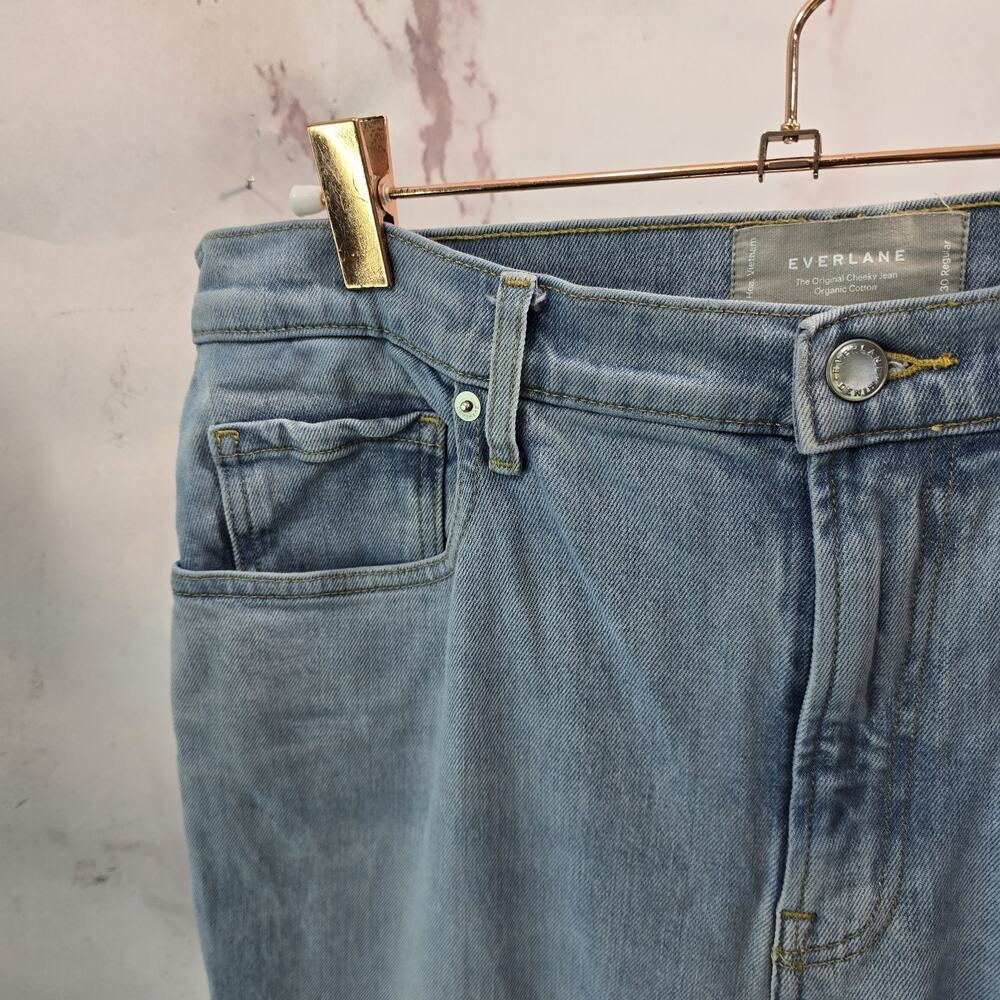 Everlane Jeans Womens 30 Original Cheeky Straight High Rise Light Crop Organic - Picture 2 of 13